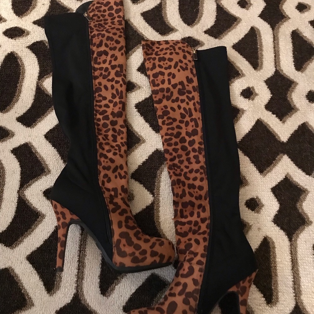 Cheetah print boots